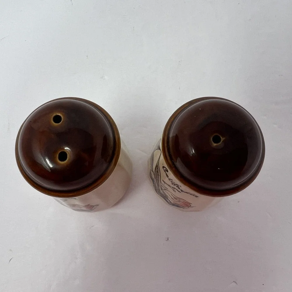 Vintage California Pottery Ceramic Salt n Pepper Shakers 3